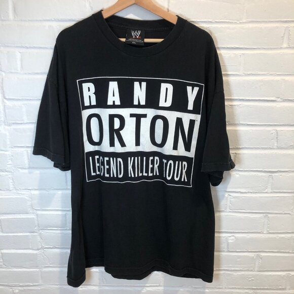 Vintage 2004 WWE WWF Authentic Randy Orton Legend Killer Tour Shirt Men's 2XL